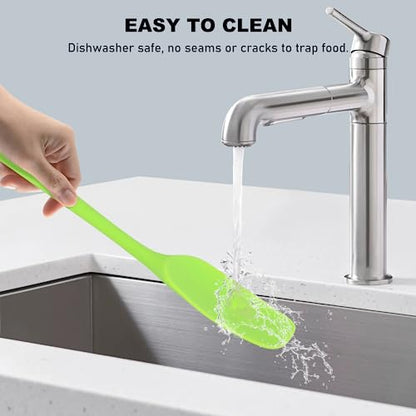 NileHome 6 Pieces Silicone Spatula Set with Silicone Brush,Multicolor | Food-Grade Material,Heat Resistant Up to 600°F,Dishwasher Safe,BPA-Free - color: Multicolor