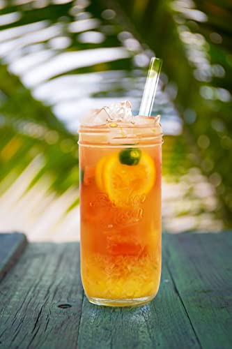 2Pcs Glasses with Lid and Straw, 24oz Wide Mouth Cup Drinking Glasses | Bottles for Iced Coffee Margaritas Ice Cream Juice Cocktail Travel Office Home - color: Transparent 2