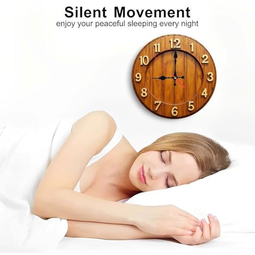 Natural Teak Wood Minimalist Wooden Wall Clock 25cm×25cm