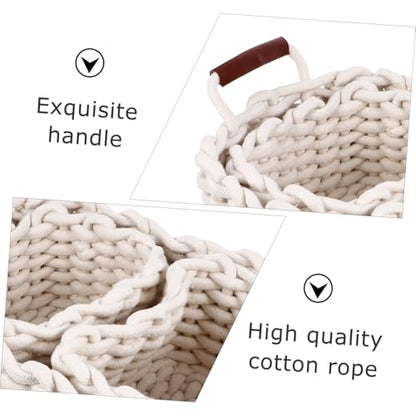 3Pcs Eco-friendly Nesting Storage Baskets with Handles Versatile Woven Boxes for Household Organization and Home Decoration Safe for Play