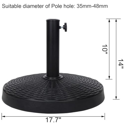 31 lbs Heavy Duty Patio Market Umbrella Base Stand - size: 17.7"