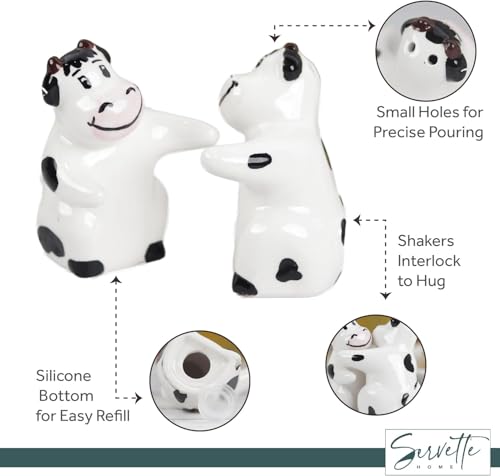Hugging Cows Salt and Pepper Shaker, SVSP0211CW - color: Hugging Cows