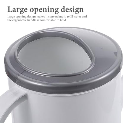 Indoor Long Spout Watering Can for Plants Ergonomic Handle Gardening Kettle Tool Large Opening Sprayer Pot for Office Home Garden Glacier Gray