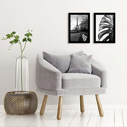 Americanflat 8x12 Picture Frame with Shatter-Resistant Glass - Set of 2 - Signature Collection - Gallery-Style Frames Made of Engineered Wood - Picture Frames for Tabletop and Wall Display - Black | Shatter-resistant glass, wall or tabletop display with i