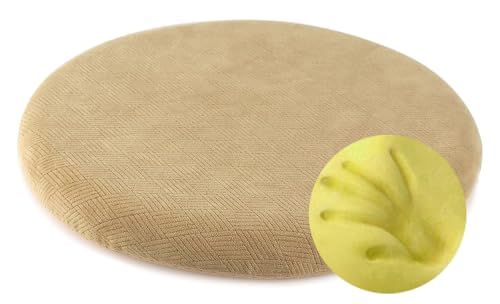 Sigmat Memory Foam Seat Cushion Anti-Slip Soft Round Stool Cushion Chair Pad 13 Inch Camel | Memory Foam Anti-slip Round Chair Cushion, Soft Machine Washable Cushion for Office, Dining Chairs & Car Seats - color: Camel, size: 13 Inch