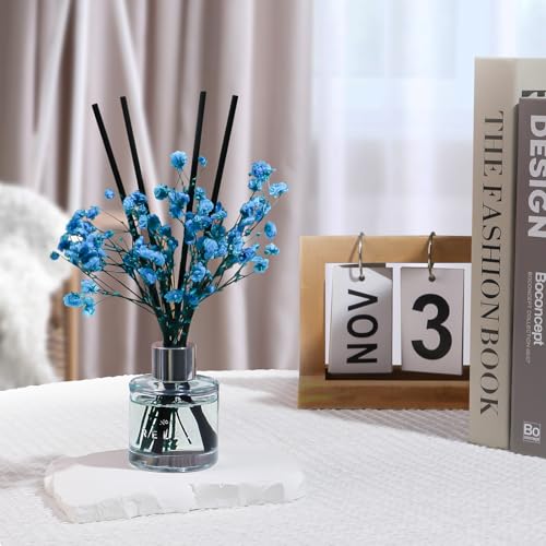 Freesia Reed Diffuser Set, 1.7 oz Scent Diffuser with Dried Flower | for Bathroom Small Place, Last up to 30 Days