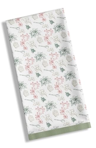 Kitchen Towels Set of 2 - Super Soft, Absorbent Dish Cloths for Drying Dishes - 100% Cotton 20 x 28 Inches Quick Dry Tea Towel with Hanging Loop (North Pole Print)