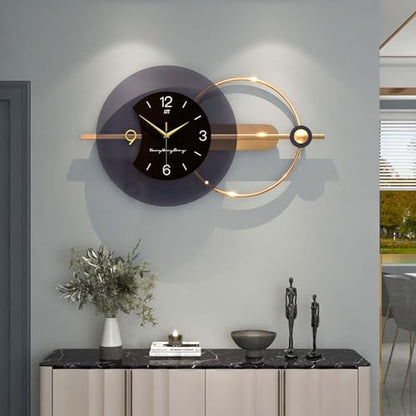 Large Decorative Wall Clock, Metal Modern Light Luxury Wall Decorative Silent No Ticking Numerals Clocks Creative Wall Art Home Decor for Living Room (Size : 100 CM/39 in) - size: 39 in