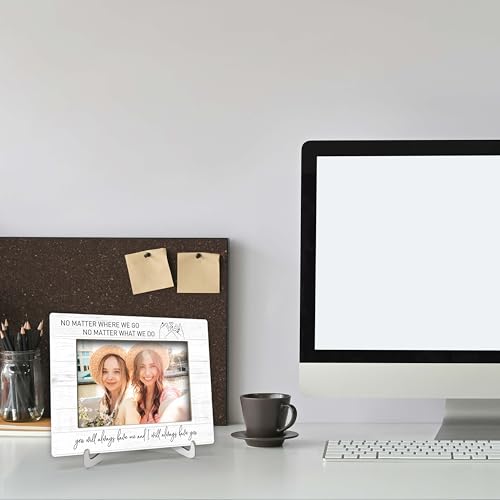 YSTEP Best Friend Photo Frame, Long Distance Friendship Gifts, No Matter Where We Go No Matter What We Do Gifts, Wood 4x6 Picture Frame for Desk Display-B03 - style: Style 2