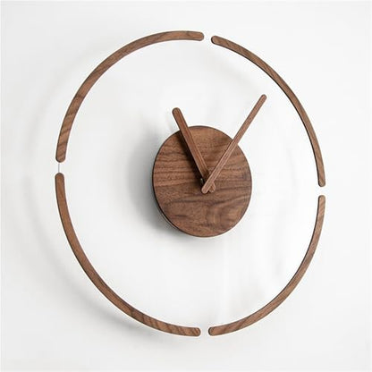Wall Clocks Nordic Minimalist Solid Wood Transparent Clock face Wall Silent Wall Clock Décor