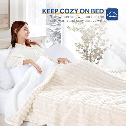 Sealy Electric Blanket Twin 62×84, Faux Fur to Sherpa, Beige | Heated Blanket with 10 Heating Levels, 1-12 Hours Auto Off, Overheat Protection, Machine Washable, ETC Certified - color: Beige, size: Twin Size 62" x 84"