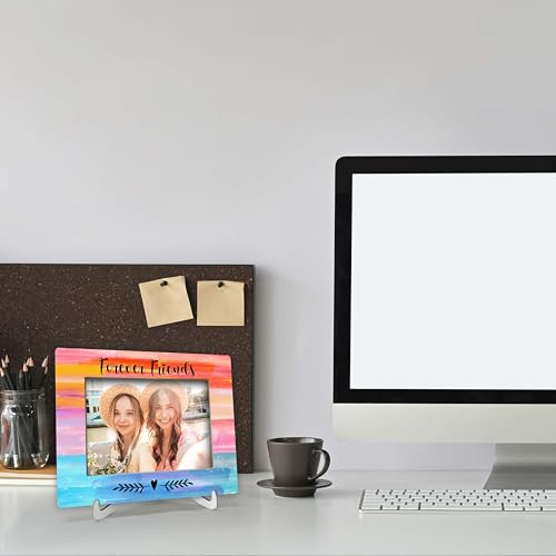 YSTEP Best Friend Forever Frame, Gifts for Long Distance Friends - Wood 4x6 Picture Frame for Desk Display - style: Style 6