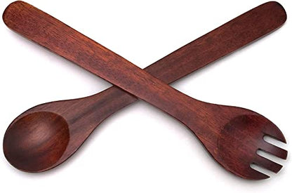 Lipper International Cherry Finished Salad Servers, 12" Long, One Pair - color: Cherry Finished, size: 12" Long