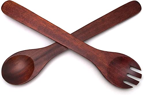 Lipper International Cherry Finished Salad Servers, 12" Long, One Pair - color: Cherry Finished, size: 12" Long