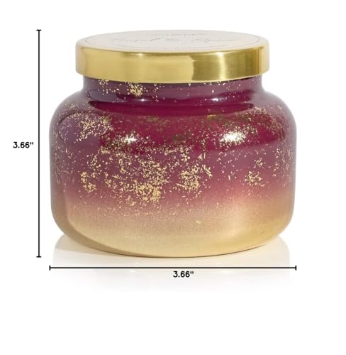 Capri Blue Glimmer Jar Candles - Luxury Holiday Scented Candles for Home - Long Lasting Soy Wax Blend - Scented Holiday & Home Decor - Tinsel & Spice Signature Jar (19 oz) - size: 19 oz