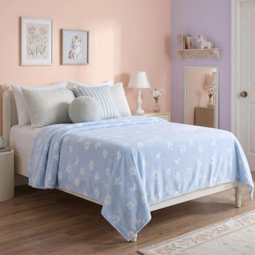 Vianney Margaritas Blanket Queen Size – Soft, Lightweight Fleece Throw for Bed, Couch, & Sofa, Breathable, Cozy Year-Round Comfort with Daisy Floral Print, Ideal for Spring & Stylish Decor - color: Margaritas, size: Full / Double