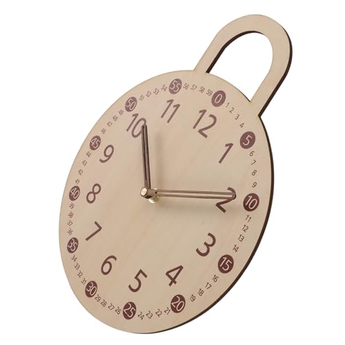 SUNGOOYUE Minimalist Vintage Clock, Silent Wall Clock, Farmhouse for Home, Hotel, Restaurant, Basswood Plywood (A-2)