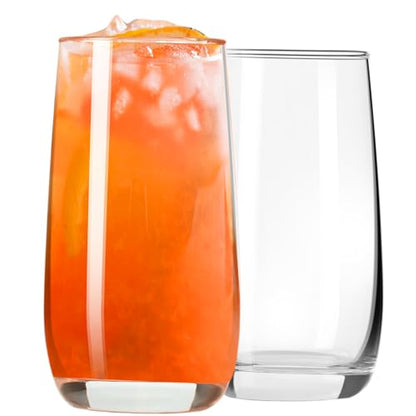 PARACITY Highball Glasses Set of 2, Drinking Glasses 12 Oz, Clear Glass Cups, Tall Tumbler Water Glasses, Glassware Set for Cocktail, Coffee, Mojitos | Clear drinking glassware for cocktails, coffee, mojitos and water, with a tall profile for home kitchen