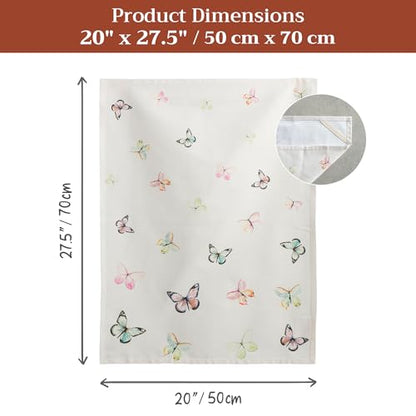 Maison d' Hermine Kitchen Towels Set of 3 Reusable 100% Cotton 27.50" x 20" | Cloth Tea Dish Towels Absorbent with Hanging Loop for Kitchen Dining Party Wedding Hotel Home Spring Summer - Botanical Fresh - color: 013 - Botanical Fresh