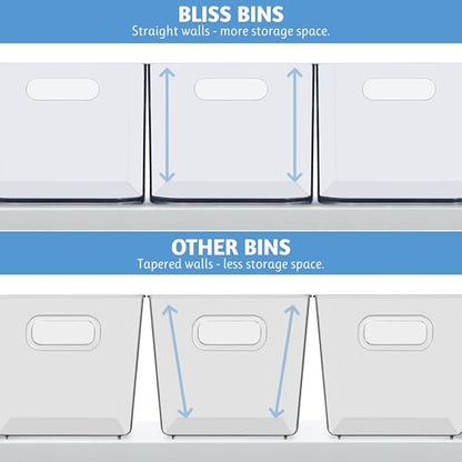 STORi Bliss 10" x 6" Open Clear Pantry Organizer Bin, Set of 2, Plastic Containers with Handle for Kitchen, Fridge, Cabinet, Closet, Bathrom, Undersink Storage Made in USA - style: Set of 2