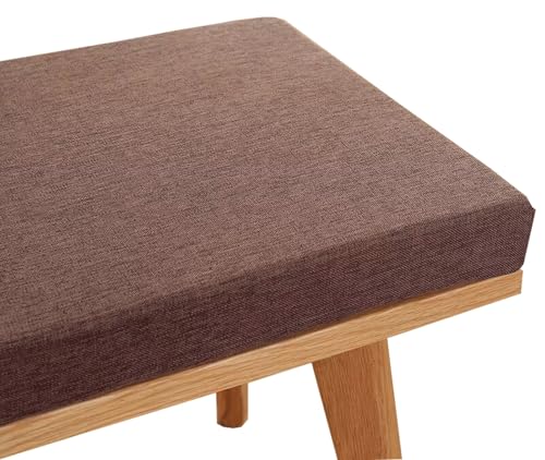 Bench Cushion Indoor/Outdoor with Zipper Non-Slip Thicken Patio Porch Swing Cushion Bay Window Seat Pads 60/48/40/50 x 12/14/16/18 Inch(Coffee,78x15x1.2inch) - color: Coffee, size: 78x15x1.2inch