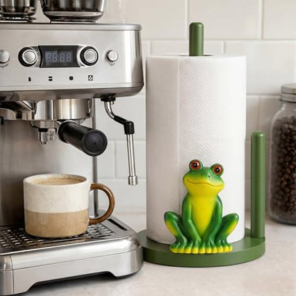 Frog Paper Towel Holder Cute Frog Kitchen Decor Countertop Toilet Paper Towel Stand 12.5 Inch Resin Decorative Funny Animal Gifts for Bathroom, Kitchen, Farmhouse, Home Decor - style: Frog