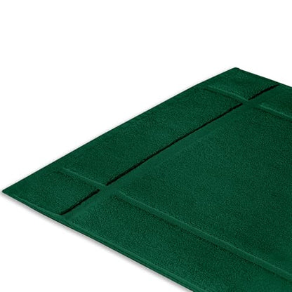 100% Cotton Bath Mat 24x17 Inches, 1350 GSM Thick Plush, Soft Absorbent, Oeko-Tex Certified, Durable Construction– Green - color: Green