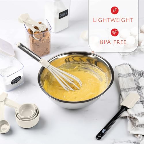Kitchen Utensils Set 35 PCS Cooking Utensils Set, Nonstick and Heat Resistant Nylon Stainless Steel Silicone Spatula Set - Kitchen Gadgets Home Essentials Kitchen Accessories, Apartment Must Haves - color: Khaki