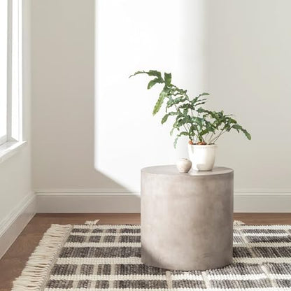 Dash & Albert Tory Grey/Ivory Plaid Hand Knotted Wool Rug, 3'x5' | /Ivory Hand Knotted Wool Rug, , Plaid Pattern - size: 3' x 5' (Rectangular)