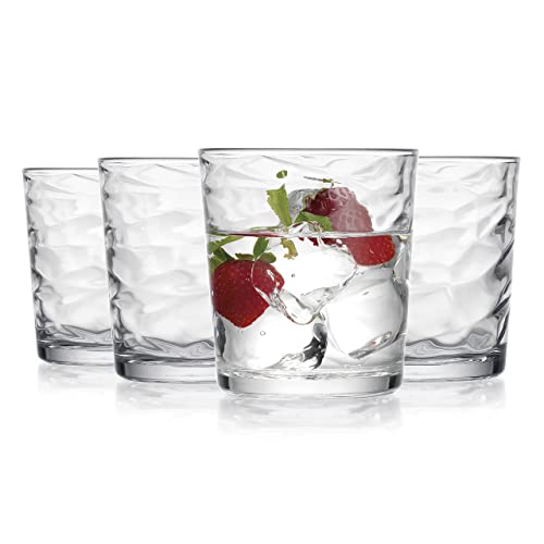 Glaver's Whiskey Glasses 13 oz Set of 4 Old Fashioned Glasses | Barware, For Whisky, Scotch, Bourbon, Liquor, Juice, and Cocktails - size: 13 Ounces (4 Count)
