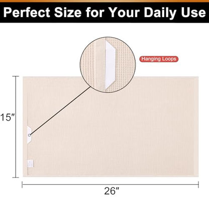 Homaxy 100% Cotton Waffle Weave Kitchen Towels, 4 Pack, Beige | Soft and Absorbent Dish Towels, 16 x 26 Inches Quick Dry Hand Towels - color: Begie, size: 16 x 26 - 4 Pack