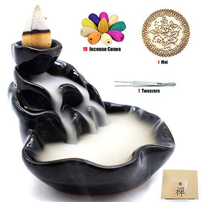 Incense Burner, Ceramic Backflow Incense Holder, Home Decor Aromatherapy Ornament