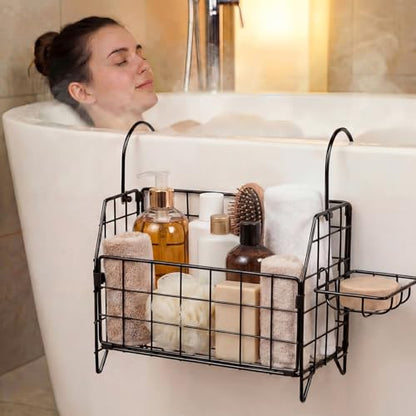 Novabright Large 11" x 8.75" x 5.9" Rustproof Shower Caddy Hanging Shower Organizer Basket Soap Tray and Rack for Bathrooms and Bathtubs, Shampoo, Conditioner, Soap & Bath Accessories