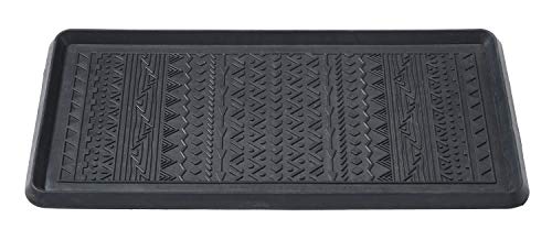 HF by LT Boho Rubber Boot, 32 x 16 inches, One-Piece Seamless Construction, Durable Vulcanized Rubber, Year Round Use Indoors or Outdoors, Black - color: Boho
