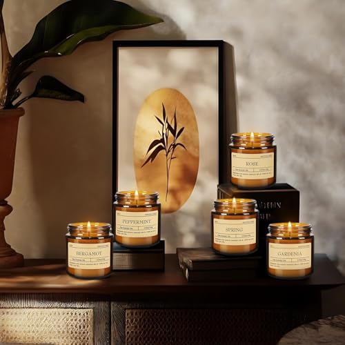 Scented Candle Set 24 Pack (3.05oz Each) - Aromatherapy Candles with Essential Oils, Smokeless Soy Wax Candles in 12 Scents, Gift for Women/Mom, Valentine/Mother's Day/Christmas/Birthday - color: 24Pack-Yellow