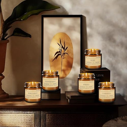 Scented Candle Set 24 Pack (3.05oz Each) - Aromatherapy Candles with Essential Oils, Smokeless Soy Wax Candles in 12 Scents, Gift for Women/Mom, Valentine/Mother's Day/Christmas/Birthday - color: 24Pack-Yellow