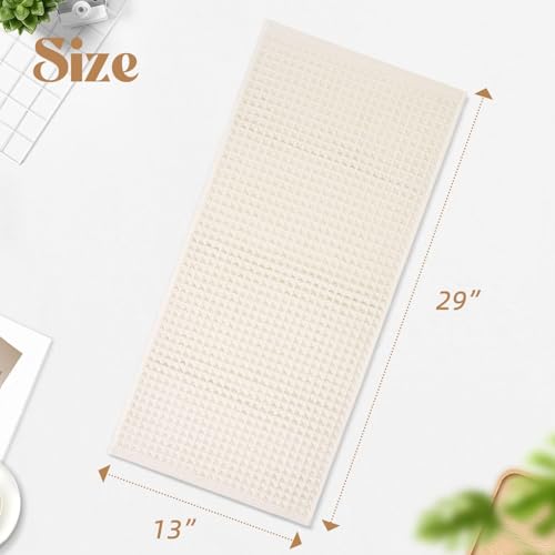 Jacquotha Waffle Hand Towels 2-Piece (Mist White) – Cotton, Quick Dry, Lint Free, 13” x 29” - color: Mist White