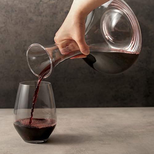 Spiegelau Authentis Crystal Wine Decanter, Modern Carafe for Red and White Wine, Elegant Glass Pitcher for Wedding Gifts, Housewarming, Home Bar Accessories, 35.3 oz (1 Liter), Set of 1 - style: 1 L Decanter