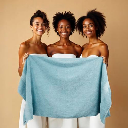 HILLFAIR Premium 600 GSM 6 Piece Towel Set- 2 Bath Towels, 2 Hand Towels & 2 Washcloths, Machine Washable, Hotel Quality, Super Soft & Highly Absorbent Cotton Towel: Ocean Blue - color: Ocean Blue, size: 6 Piece Towel Set