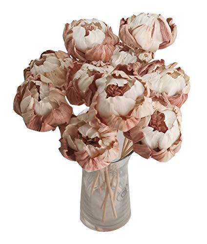 10 Rare Natural Pink Peony 1.5" Sola Flower Reed Diffuser for Home Fragrance Oil