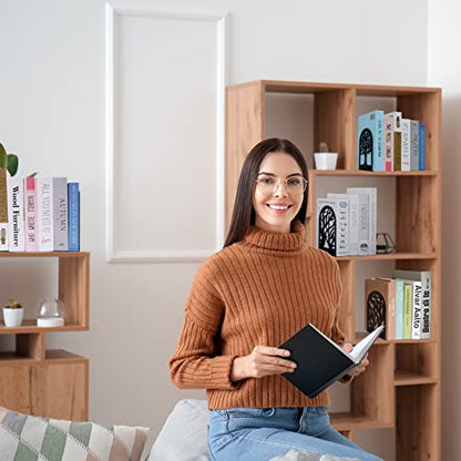 Tree Bookends 10 Pack Black Metal Heavy Duty Book Supports for Shelves | Black Metal, Tree Silhouette Design, 5 Pairs, Sturdy Book Supports, for Home Office School and Library Shelves