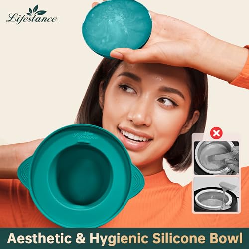 Lifestance Waxing Kit for Women & Men - L3 Emerald Alloy Digital Warmer, Silicone Wax Pot Liner, Hair Removal Kit with 14.1oz Hard Wax Beads & Oil Spray Professional for Home Brazilian Bikini Face Leg - color: Chic Enhanced LCD (Emerald Alloy) Kit