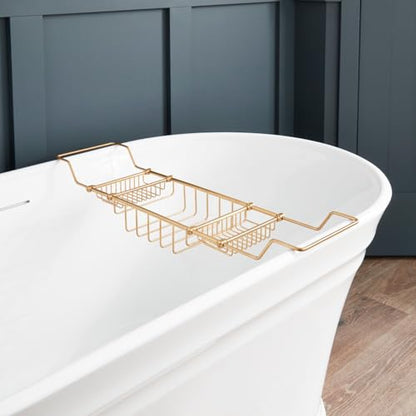 Signature Hardware 123696 Nottingham Brass Tub Caddy - color: Polished Brass