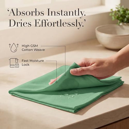 Urban Villa Cloth Napkins Cotton 20x20 (Set of 12) Geen - color: 020 Green, size: 20" x 20" (Set of 12)