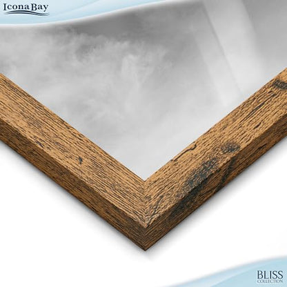 5x7 Hanging Picture Frames Collage with 8 Openings - Rustic Brown, 2 PK | Icona Bay casual style engineered wood frames, designed for wall hanging, space-saving photo display, Bliss collection - color: Rustic Brown, size: 5x7