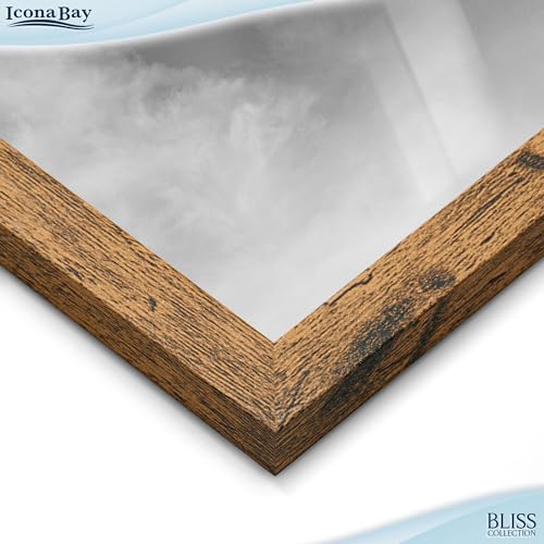4x6 Hanging Picture Frames Collage with 8 Openings - Rustic Brown, 2 PK | Icona Bay casual style engineered wood frames, designed for wall hanging, space-saving photo display, Bliss collection - color: Rustic Brown, size: 4x6