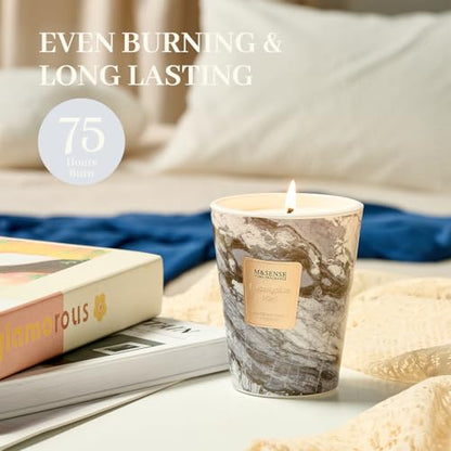 M&SENSE Eucalyptus Mint Scented Soy Candle, 3 Wick Highly Scented 14.1 Oz 75H, Aromatherapy Christmas Gift for Women and Men - color: EucalyptusMint, size: Medium