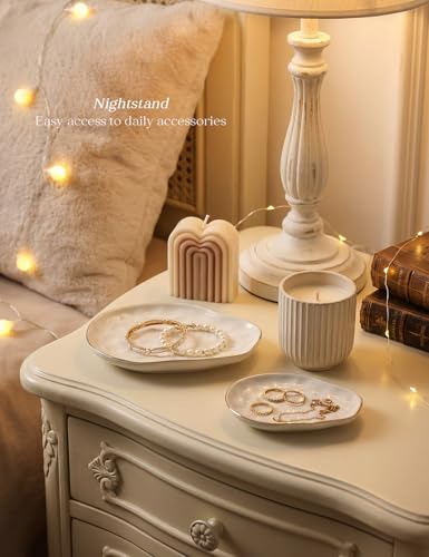 Jewelry Dish Set of 2, Large Jewelry Tray for More Jewelry Ring Dish Jewelry Bowl with Beautiful Package and Greeting Card Perfect for Birthday Gifts for Women - style: Set of 2-Cloud