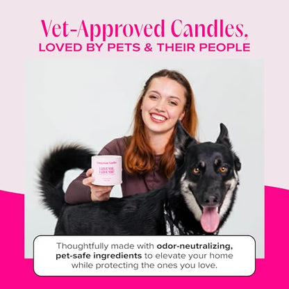 Companion Candles I Love You, I Love You! Pet-Friendly Scented Candle – Sandalwood & Amber Fragrance - Coconut Soy Wax Candle with Wooden Wick, Approx. 50-Hour Burn Time, Made in USA, 11.8 oz - color: I Love You, I Love You