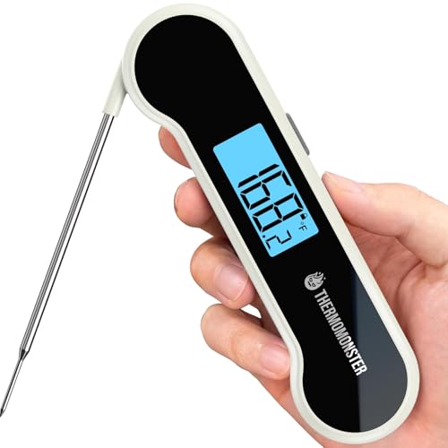 0.5 Sec Instant Read Meat Thermometer Digital for Cooking, White | NIST ±0.5℉ Precision Food Thermometer, Kitchen Gadgets for Oven Grill Candy BBQ Accessories, Gifts for Him Dad Men Birthday - color: White